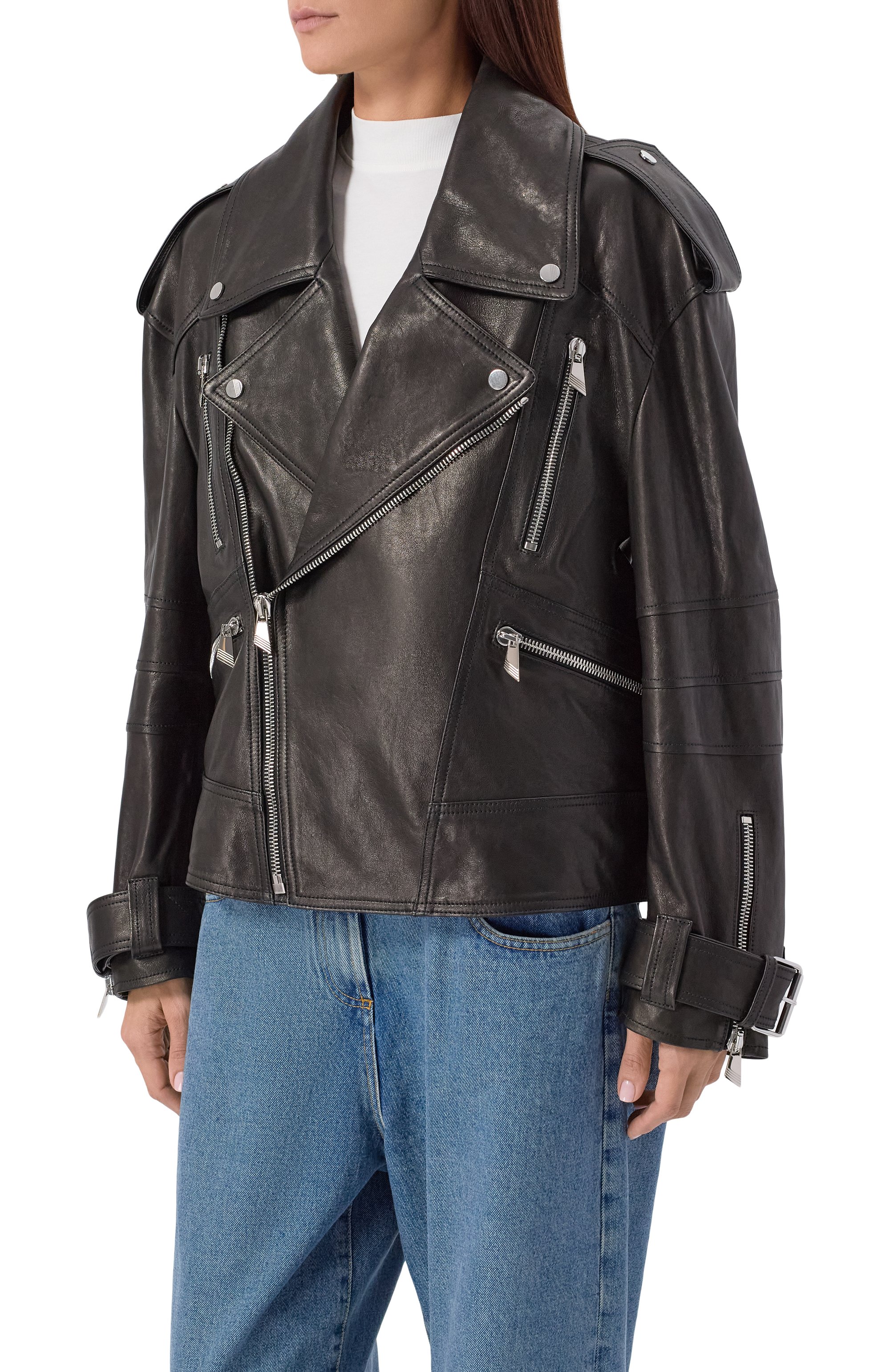 Кожаная куртка THE ATTICO, арт. 251WCB00099/LBT138AA, фото 3