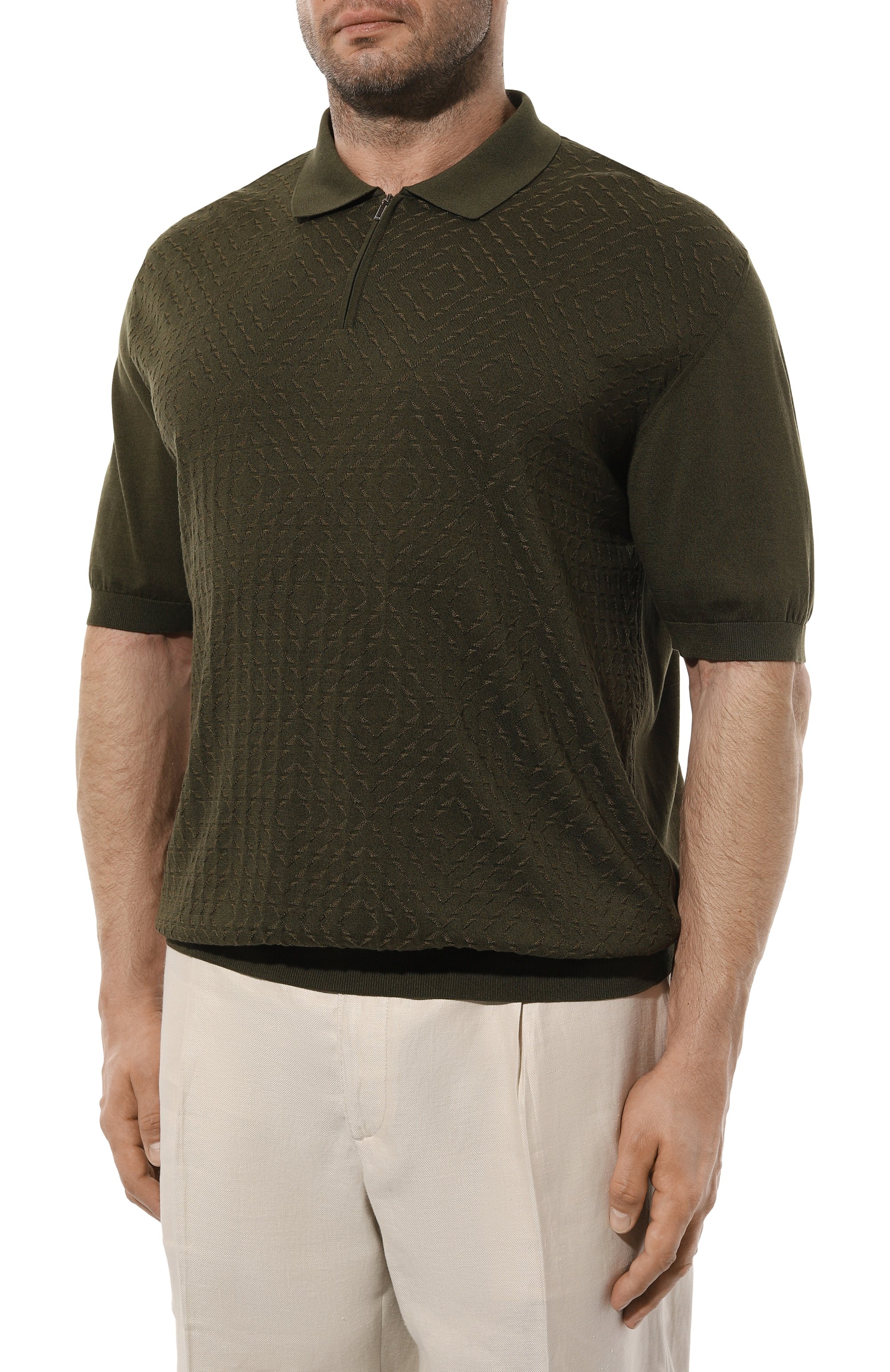 Поло из шелка и хлопка ZILLI, арт. KZP002M0145VVM000_1, фото 3