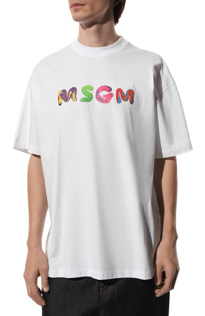 Хлопковая футболка MSGM, арт. 3340MM101 227798, фото 3