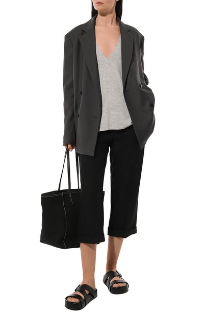 Футболка из вискозы PERVERT серого цвета по цене 25000 руб., арт. PE23/TO04/62-31, фото 2 Футболка из вискозы PERVERT, арт. PE23/TO04/62-31, фото 2