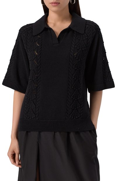 Хлопковое поло LOULOU DE SAISON, арт. KINA, фото 3