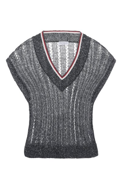 Женский льняной жилет BRUNELLO CUCINELLI, арт. MC0559412