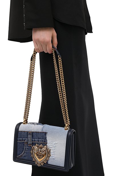 Сумка devotion small DOLCE & GABBANA синего цвета по цене 295000 руб., арт. BB6652/A0621, фото 5 Сумка devotion small DOLCE & GABBANA, арт. BB6652/A0621, фото 5