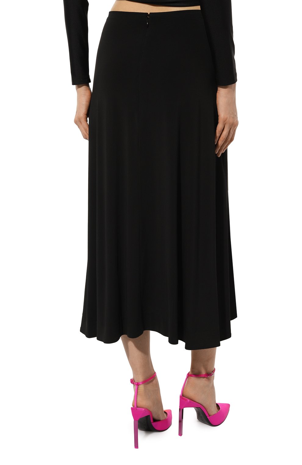 Юбка из вискозы JIL SANDER черного цвета по цене 76350 руб., арт. J02MA0138/J66280, фото 4 Юбка из вискозы JIL SANDER, арт. J02MA0138/J66280, фото 4