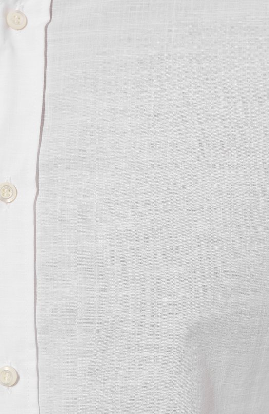 Хлопковая рубашка Brunello Cucinelli MS6660617P Белый  MS6660617P Фото 5