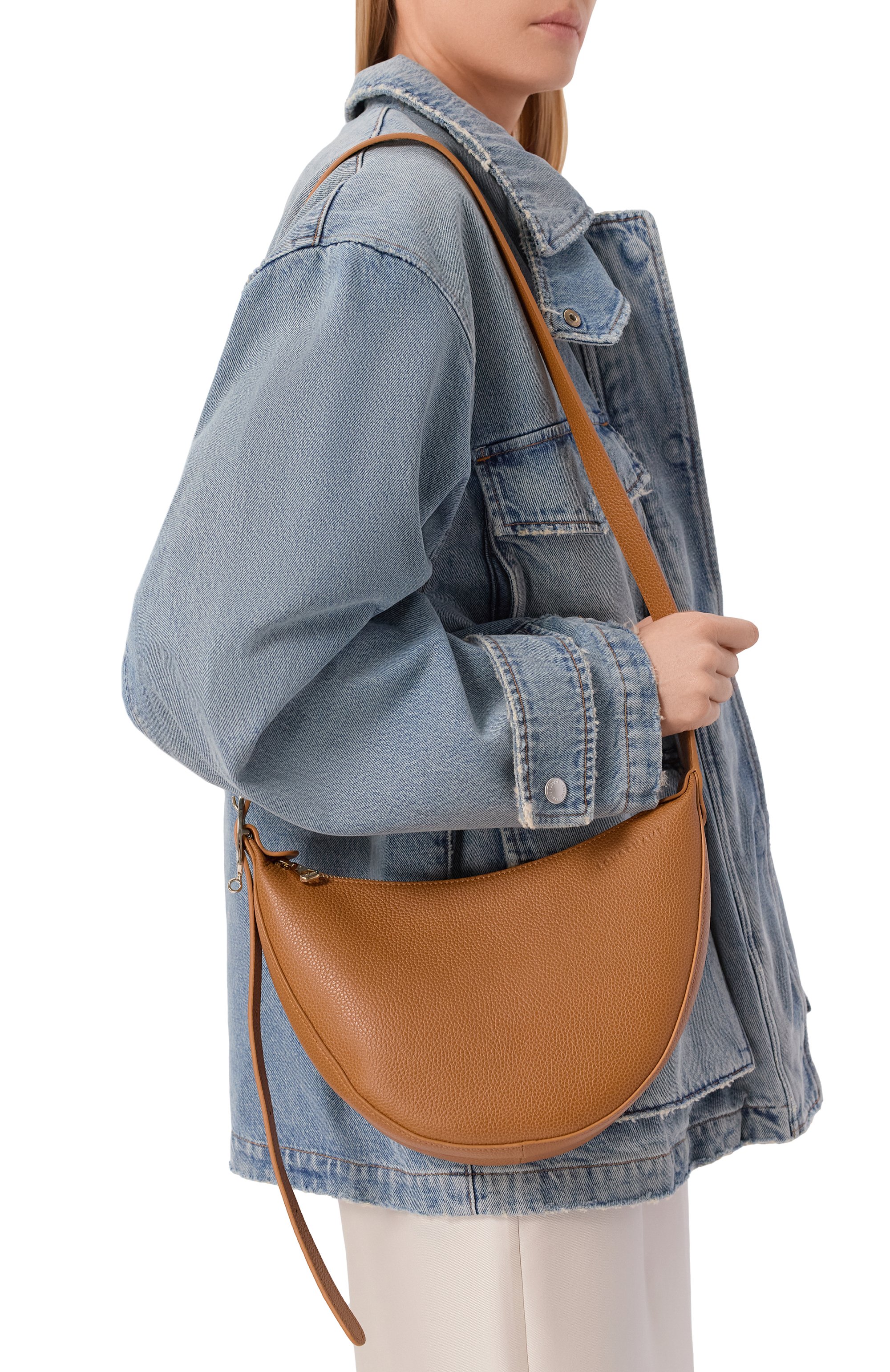 Сумка le foulonne small LONGCHAMP светло-коричневого цвета по цене 56300 руб., арт. 10337021/021, фото 2 Сумка le foulonne small LONGCHAMP, арт. 10337021/021, фото 2