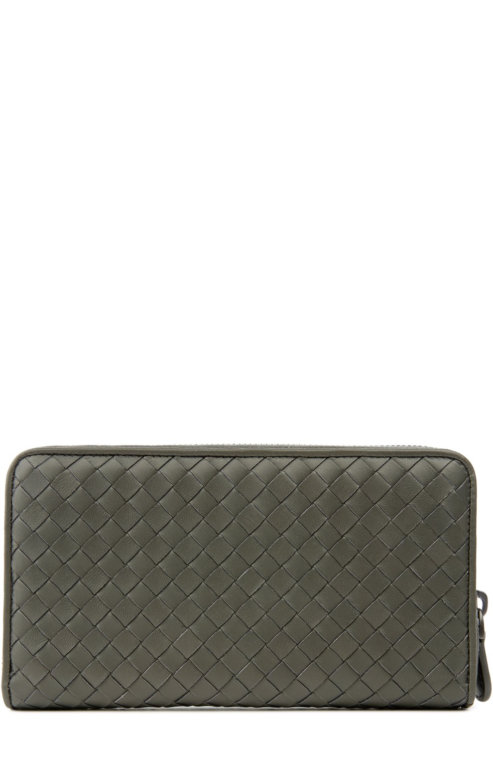 Кожаный кошелек на молнии с плетением intrecciato BOTTEGA VENETA серого цвета по цене 99500 руб., арт. 275064/V001N, фото 2 Кожаный кошелек на молнии с плетением intrecciato BOTTEGA VENETA, арт. 275064/V001N, фото 2
