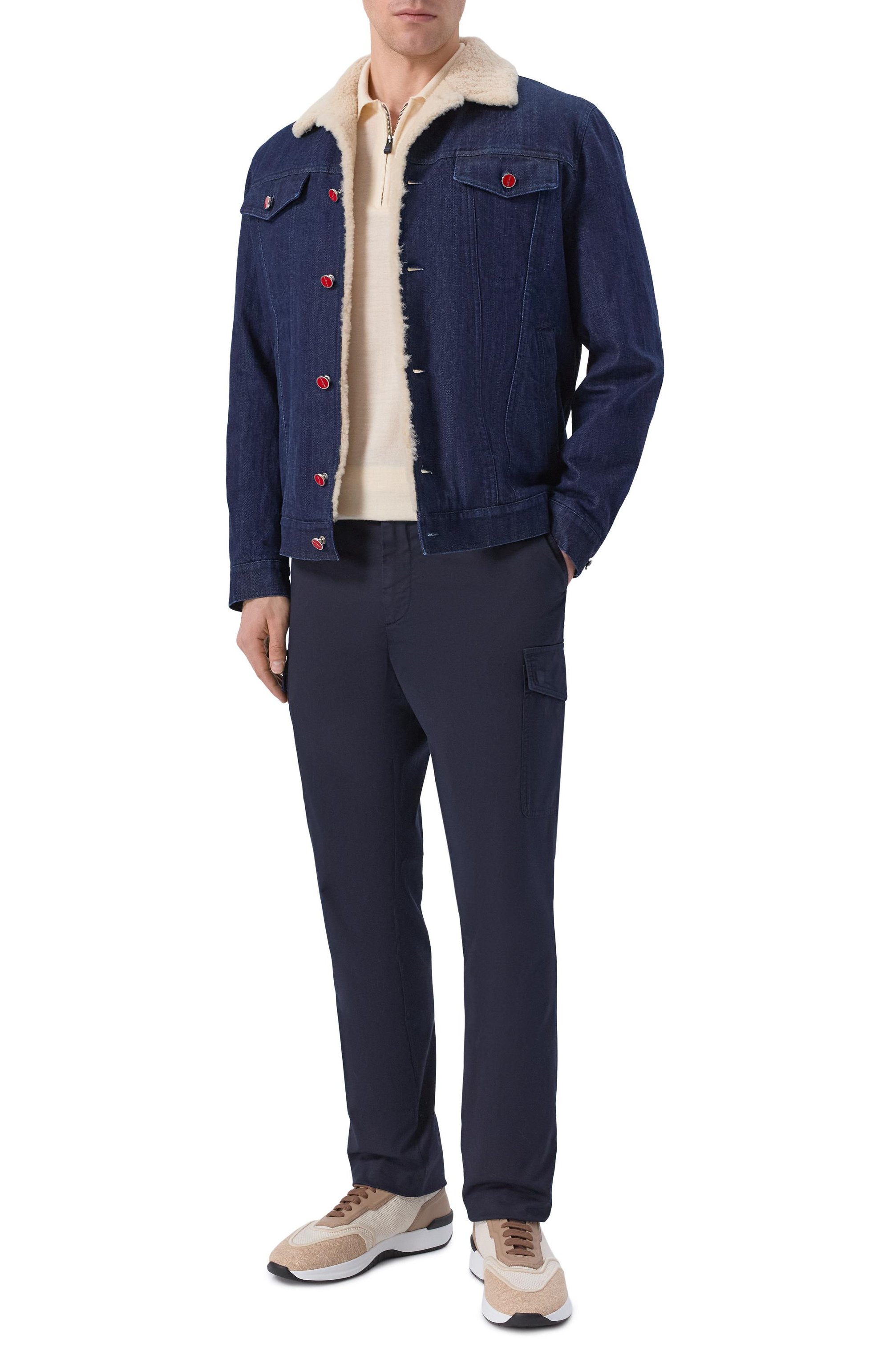 Джинсовая куртка с подкладкой из овчины KITON, арт. UW2280SV0402F, фото 2