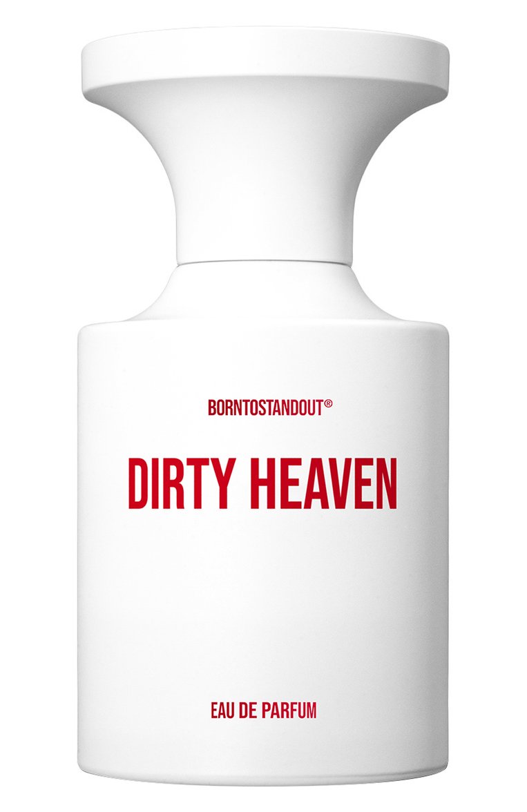 Парфюмерная вода dirty heaven (50ml) BORNTOSTANDOUT бесцветного цвета, арт. BTSODH | Фото 1 (Региональные ограничения белый список (Axapta Mercury): Не проставлено; Нос: Не проставлено; Тип аромата: Цветочный; Тип продукта - парфюмерия: Парфюмерная вода; Ограничения доставки: flammable)