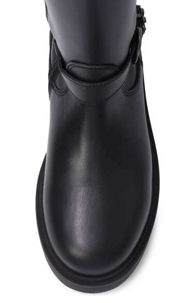 Кожаные сапоги ELIE SAAB JUNIOR черного цвета по цене 58650 руб., арт. 82092/VAR1, фото 4 Кожаные сапоги ELIE SAAB JUNIOR, арт. 82092/VAR1, фото 4