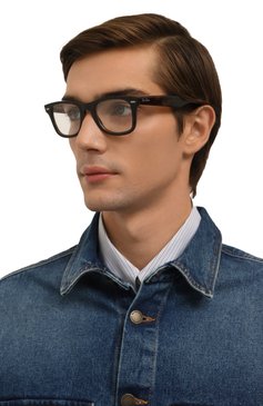 Женские оправа RAY-BAN коричневого цвета, арт. 4340V-2012 | Фото 3 (Региональные ограни�чения белый список (Axapta Mercury): Не проставлено; Нос: Не проставлено; Материал: Пластик; Тип очков: Оправа; Кросс-КТ: Оправы-унисекс; Очки форма: Квадратные; Оптика Гендер: оптика-унисекс)