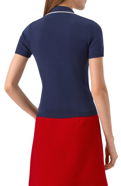 Хлопковое поло VALENTINO, арт. 7B3KC65F/9EQ, фото 4