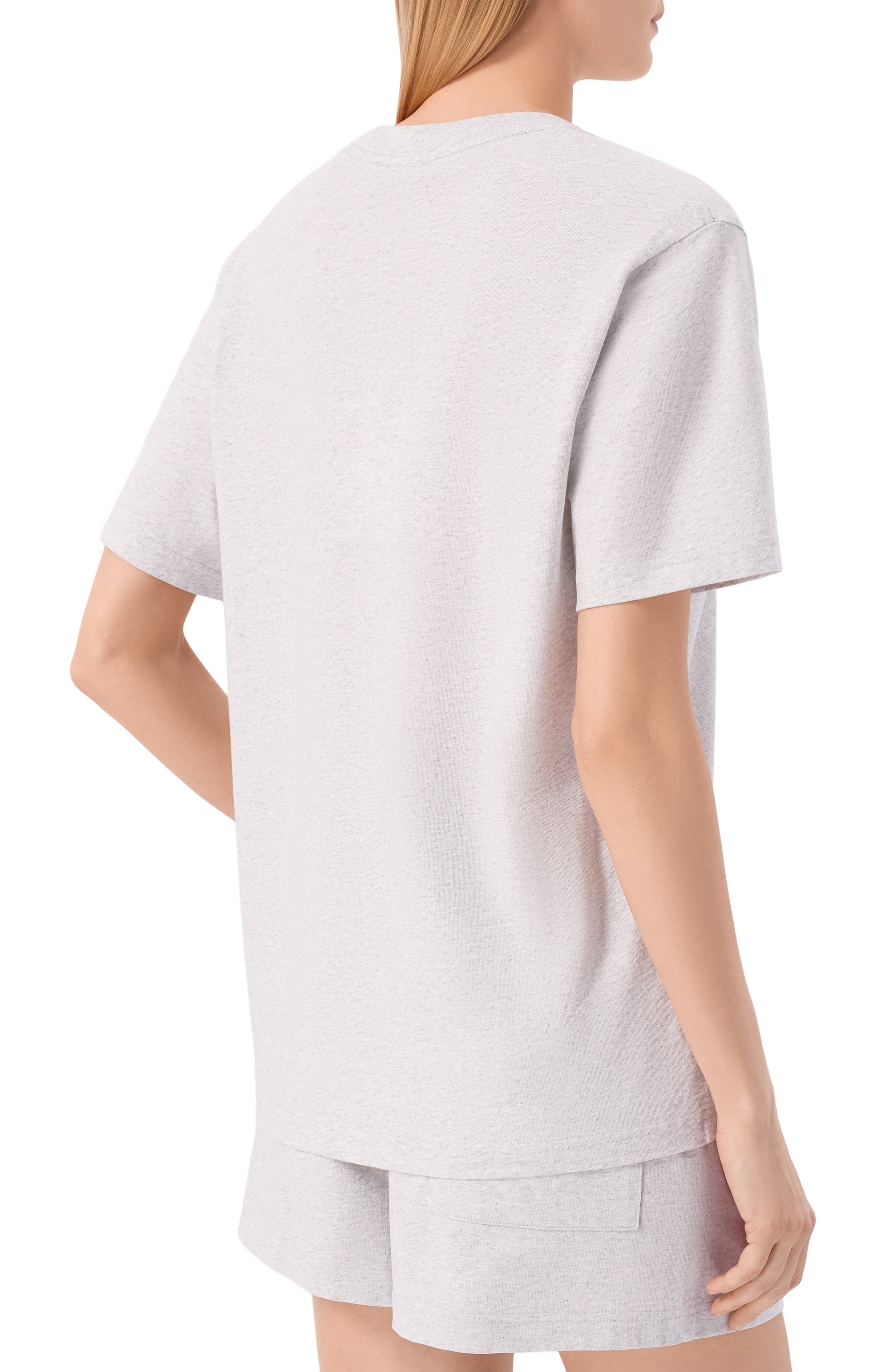 Хлопковая футболка luxury club SPORTY AND RICH серого цвета по цене 13600 руб., арт. T01087842GY03/S&R LUXURY CLUB T-SHIRT, фото 4 Хлопковая футболка luxury club SPORTY AND RICH, арт. T01087842GY03/S&R LUXURY CLUB T-SHIRT, фото 4