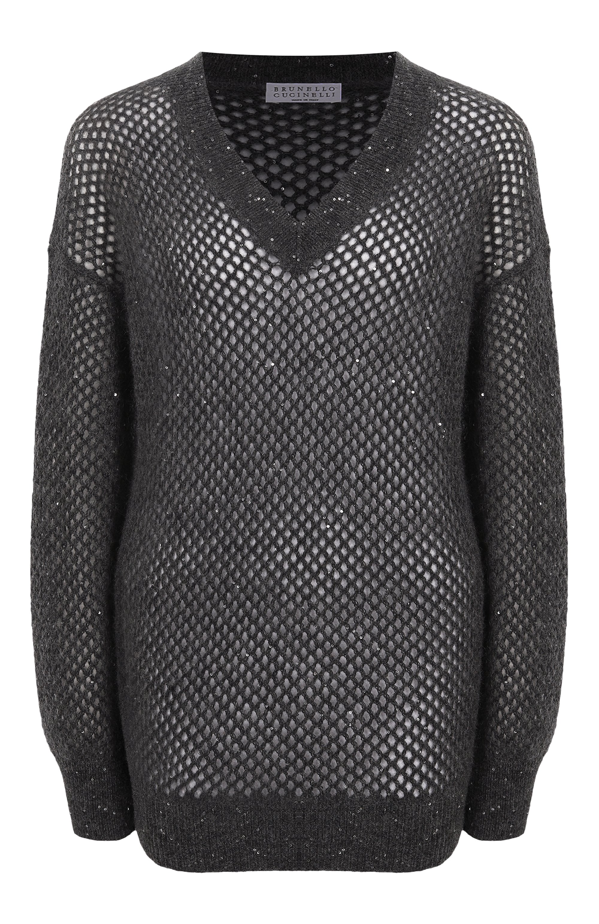Пуловер из шерсти и хлопка BRUNELLO CUCINELLI, арт. MPS732412P, фото 1