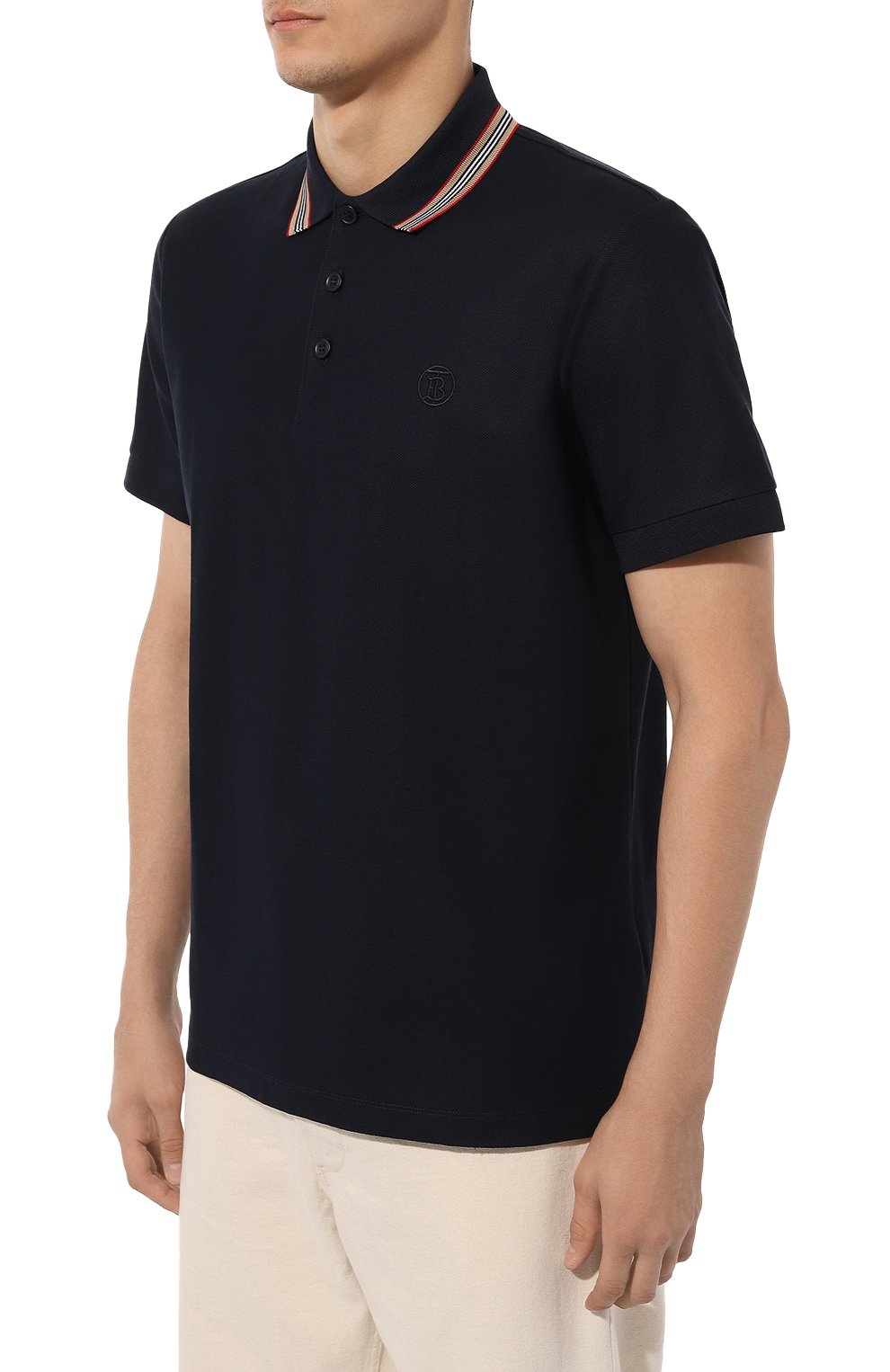 Хлопковое поло BURBERRY, арт. 8084019, фото 3