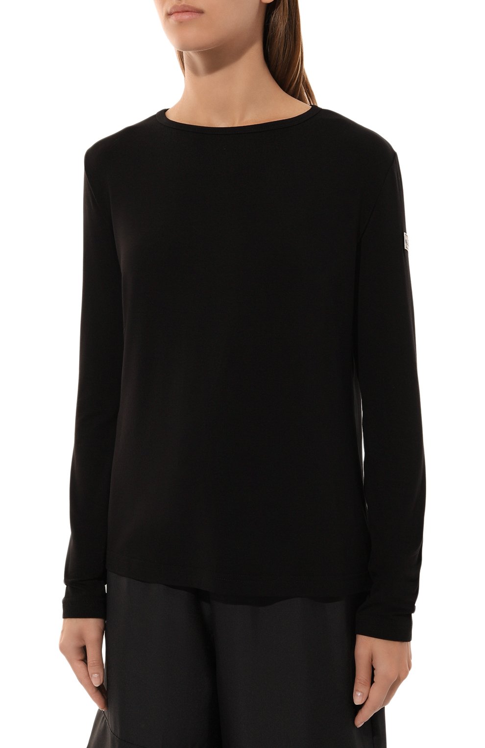 Лонгслив из вискозы EVERREVER черного цвета по цене 6370 руб., арт. RE-LSV-BLACK-02, фото 3 Лонгслив из вискозы EVERREVER, арт. RE-LSV-BLACK-02, фото 3