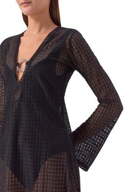 Платье PARAMIDONNA черного цвета по цене 23150 руб., арт. SS25DKB-1, фото 4 Платье PARAMIDONNA, арт. SS25DKB-1, фото 4