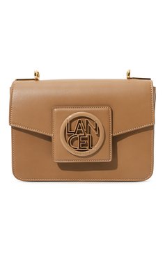 Женская сумка roxane small LANCEL бежевого цвета, арт. A12072/LH | Фото 1 (Сумки-технические: Сумки через плечо; Материал: Натуральная кожа; Материал сплава: Проставлено; Ремень/цепочка: На ремешке; Драгоценные камни: Проставлено; Размер: small)