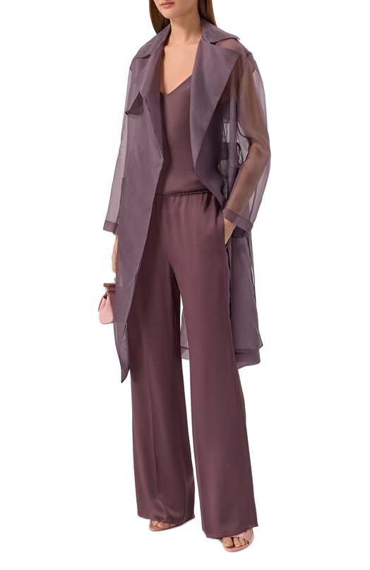 Шелковый тренч Antonelli Firenze N7769Q/256 Коричневый  N7769Q/256 Фото 2