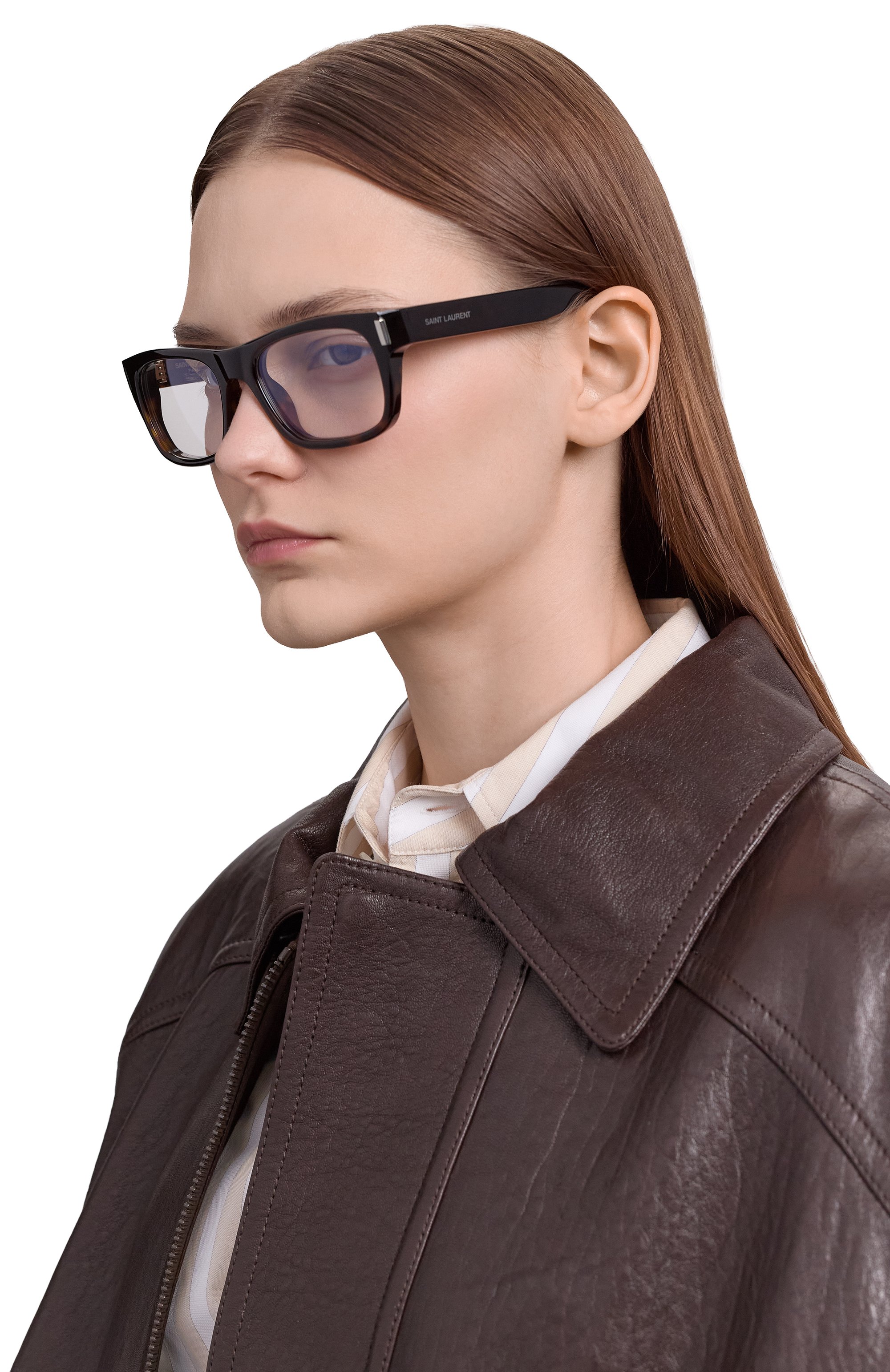 Оправа SAINT LAURENT коричневого цвета по цене 37700 руб., арт. SL 83 0PT 002, фото 3 Оправа SAINT LAURENT, арт. SL 83 0PT 002, фото 3