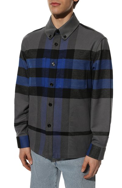 Хлопковая рубашка BURBERRY, арт. 8048120, фото 3