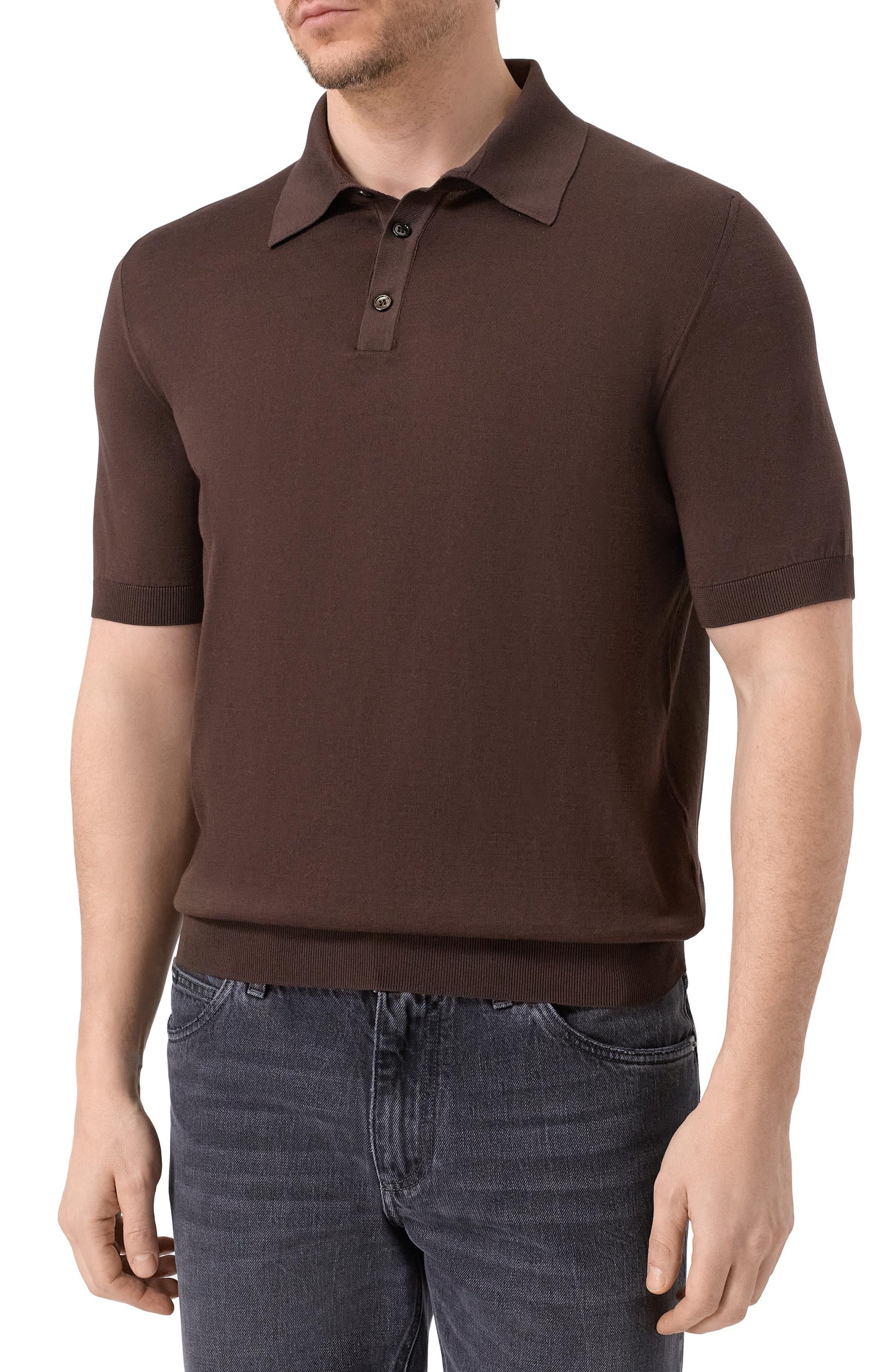 Поло из шелка и хлопка MVST, арт. M26.CSM.K424/50% C0TT0N 50% SILK, фото 3