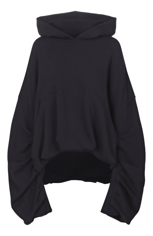 Хлопковое худи EDOMO Н013011FW2425 Чёрный Н013011FW2425