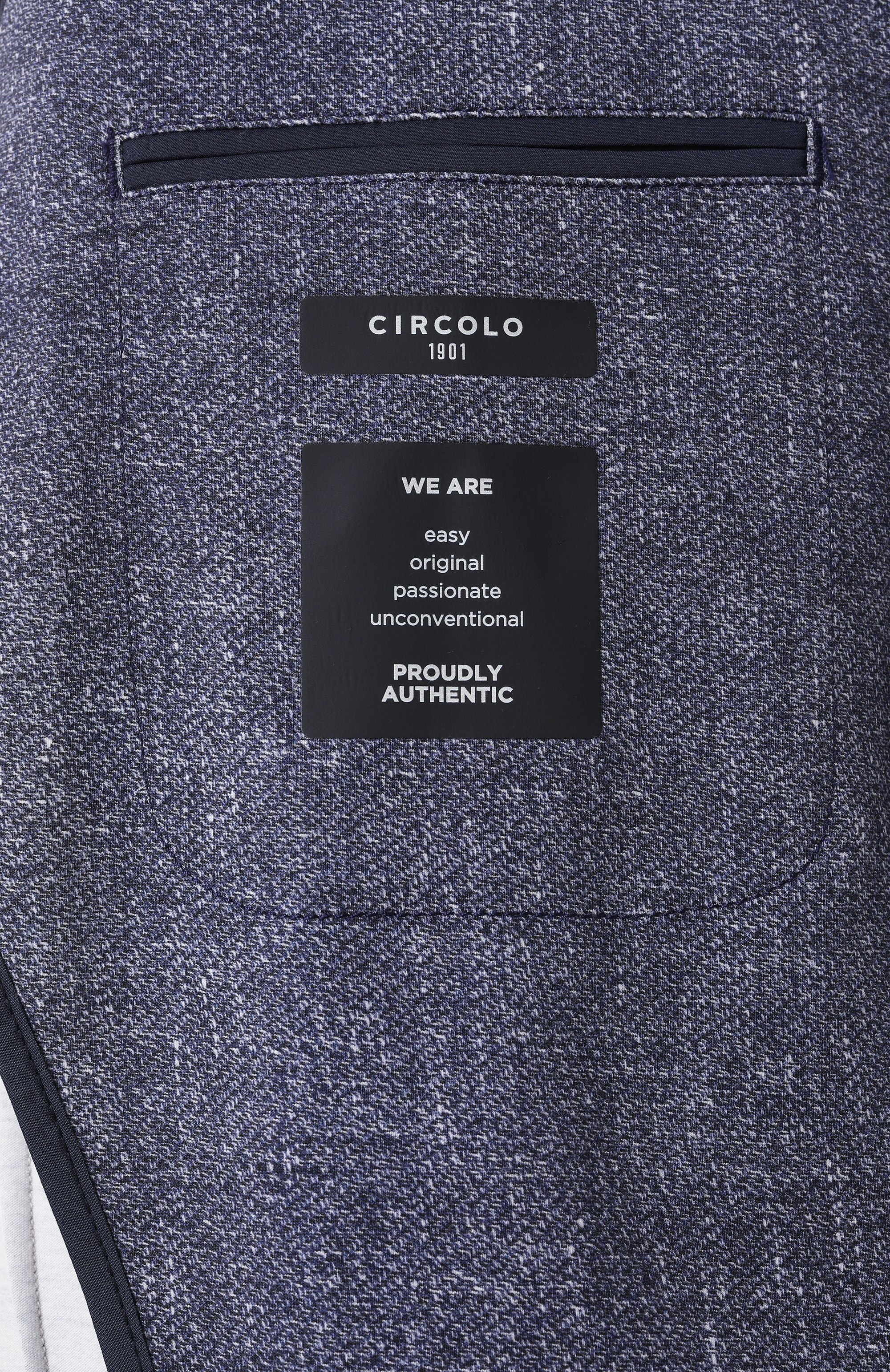 Хлопковый пиджак CIRCOLO 1901 синего цвета по цене 63400 руб., арт. CN4776, фото 9 Хлопковый пиджак CIRCOLO 1901, арт. CN4776, фото 9