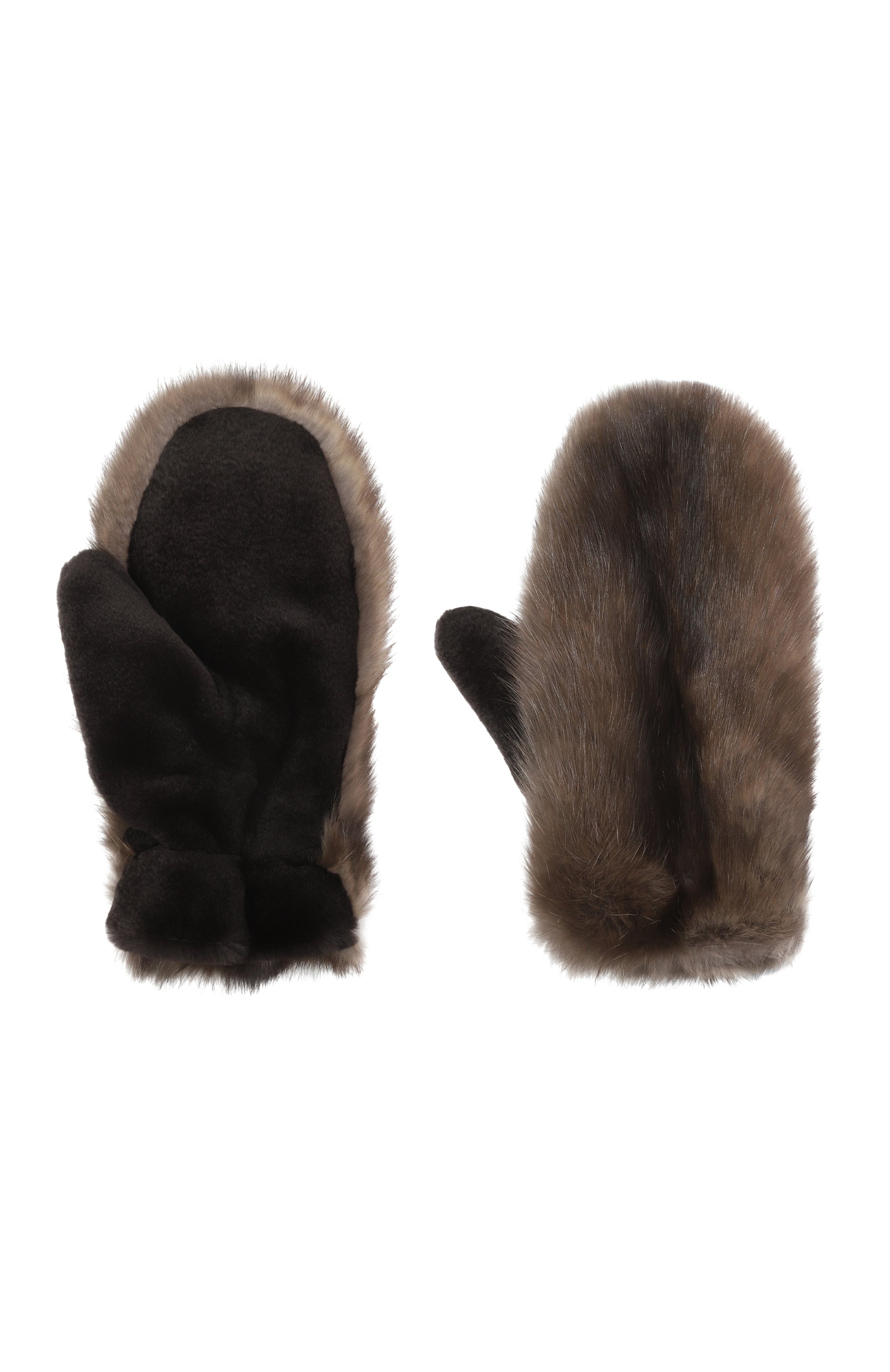 Меховые варежки из соболя и норки FURLAND коричневого цвета по цене 230000 руб., арт. 0086719750005100004, фото 2 Меховые варежки из соболя и норки FURLAND, арт. 0086719750005100004, фото 2