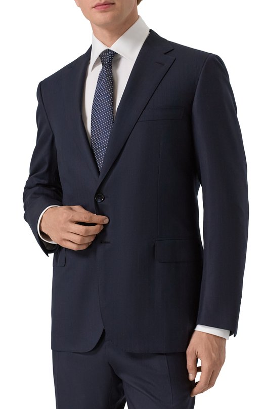 Шерстяной костюм Brioni RA0024/PBA49 Синий  RA0024/PBA49 Фото 3
