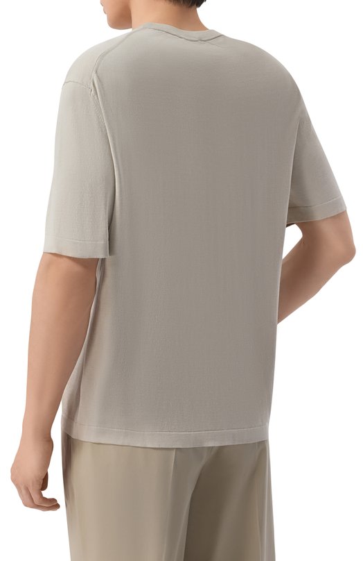 Джемпер из шелка и хлопка 12 STOREEZ 136313 Зелёный  136313 Фото 4