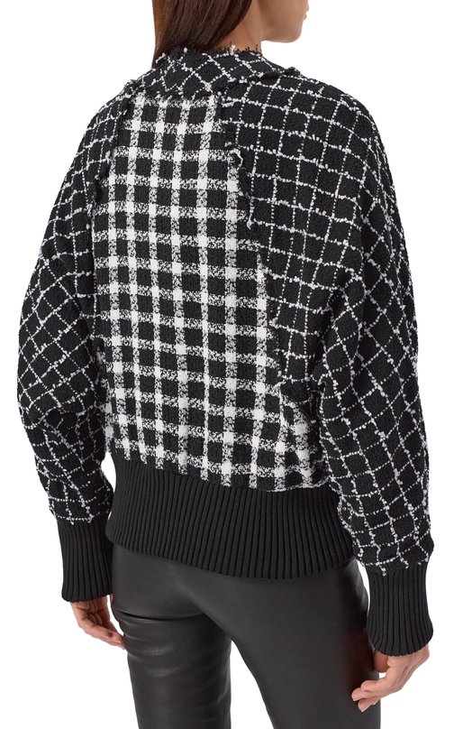 Твидовый бомбер Balmain GF1TFA45/MI18 Чёрный  GF1TFA45/MI18 Фото 4