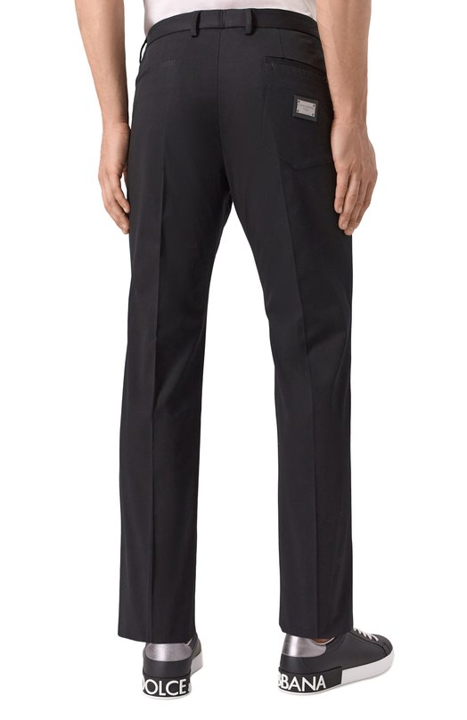Хлопковые брюки Dolce & Gabbana GVB6ET/FUFMJ Чёрный  GVB6ET/FUFMJ Фото 4