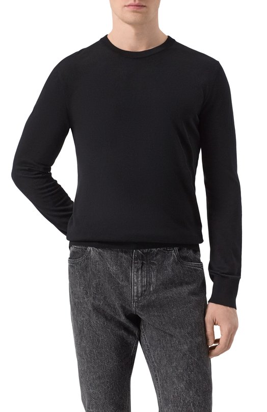 Шерстяной джемпер Dolce & Gabbana GXX02T/JCVZS Чёрный  GXX02T/JCVZS Фото 3