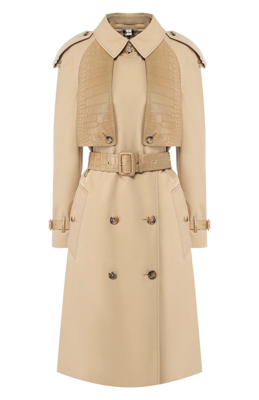 Хлопковый тренч с кожаной отделкой BURBERRY, арт. 4548564, фото 1