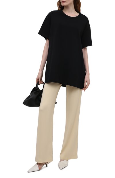 Хлопковая футболка YOHJI YAMAMOTO черного цвета по цене 17350 руб., арт. FD-T06-072, фото 2 Хлопковая футболка YOHJI YAMAMOTO, арт. FD-T06-072, фото 2