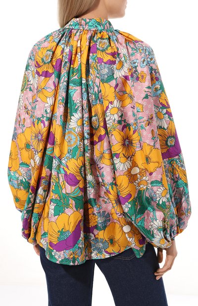 Шелковая блузка the north face x gucci GUCCI, арт. 671141 ZAHQ6, фото 4