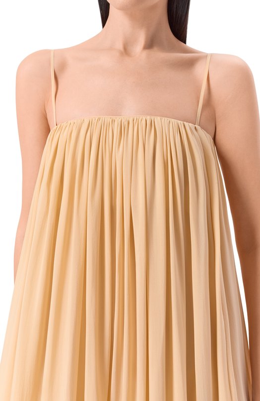 Шелковое платье Chloé CH26SR065101 Бежевый  CH26SR065101 Фото 4