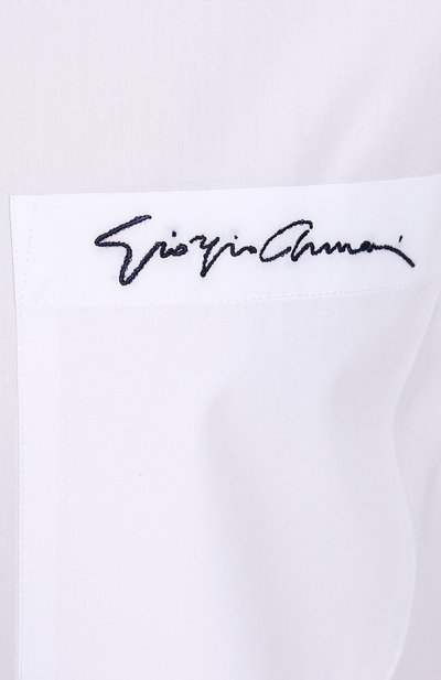Хлопковая рубашка с отложным воротником GIORGIO ARMANI, арт. WSCVTT/WS27C, фото 5