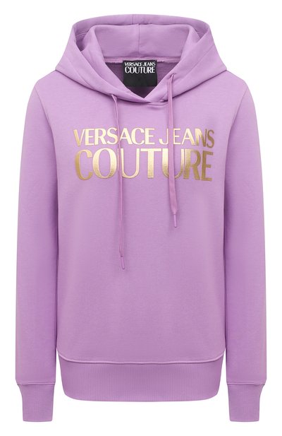 Женский хлопковое худи VERSACE JEANS COUTURE, арт. B6HWA7TP-WDP308 H00D REG L0G0 F0IL/30318
