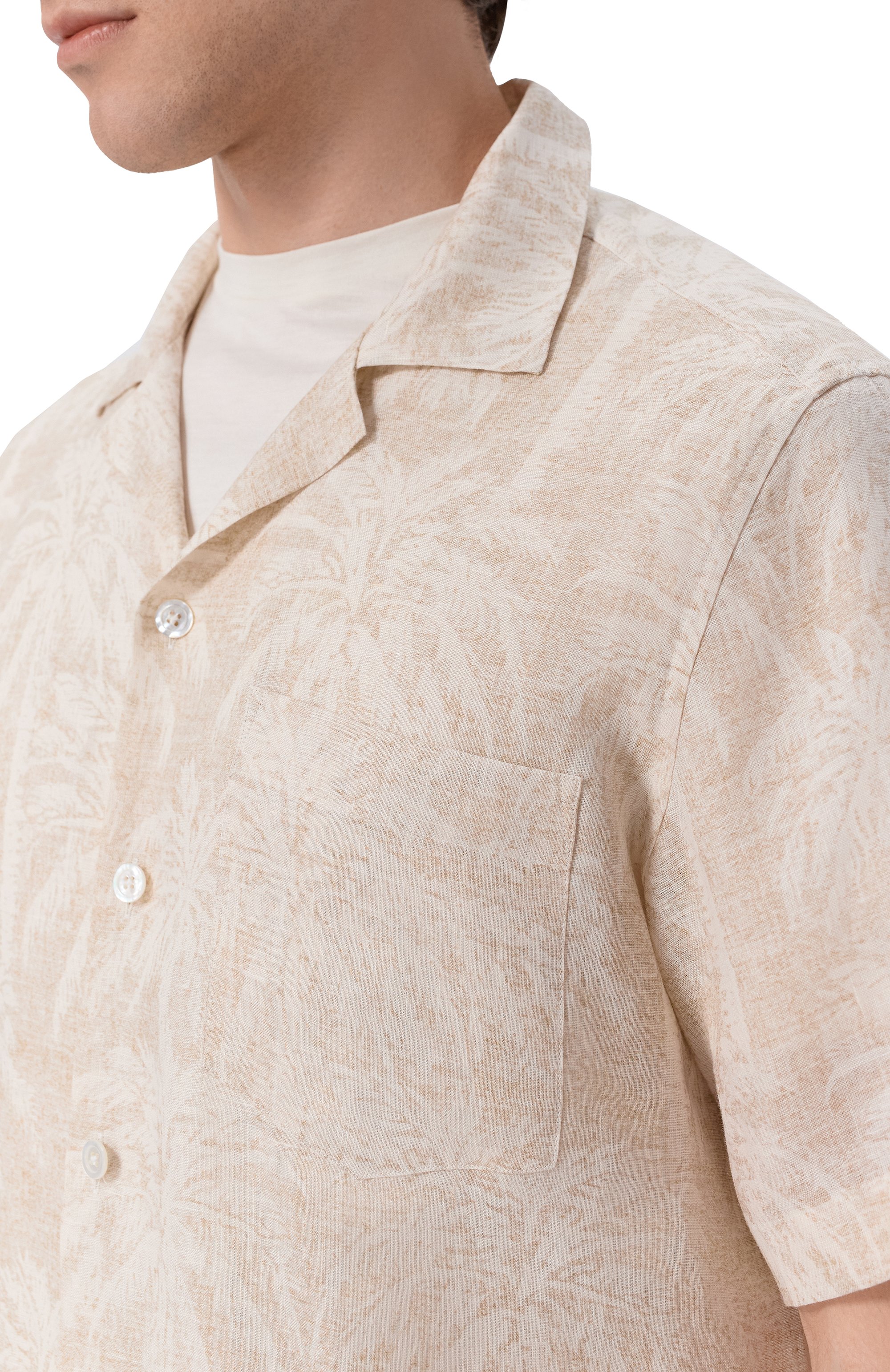 Льняная рубашка BOSS CAMEL, арт. 50560320, фото 5