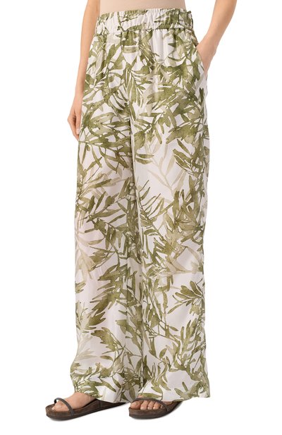 Шелковые брюки BRUNELLO CUCINELLI, арт. MQ999P8915, фото 3