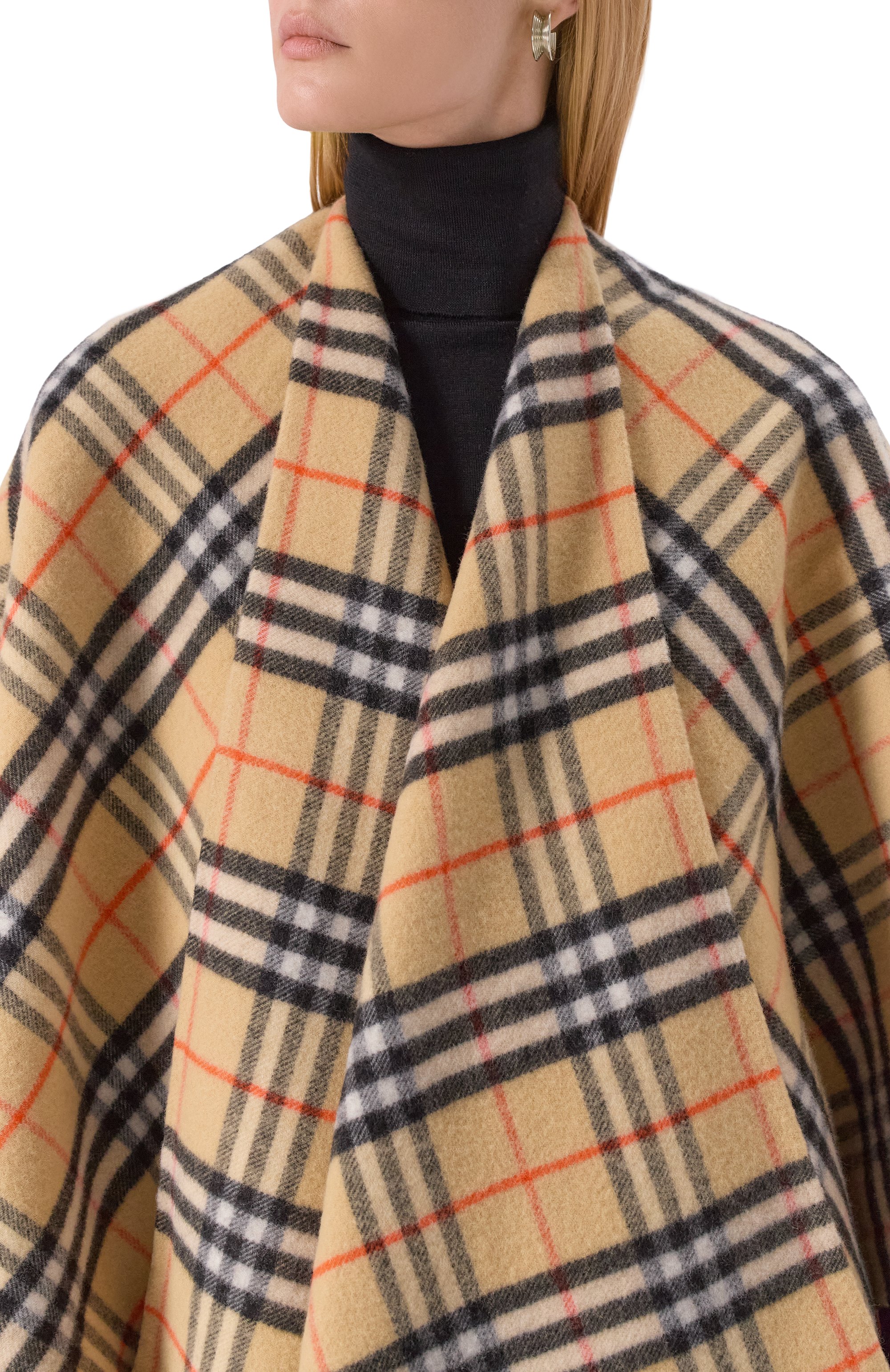 Кейп из шерсти и кашемира BURBERRY, арт. 8102992, фото 5