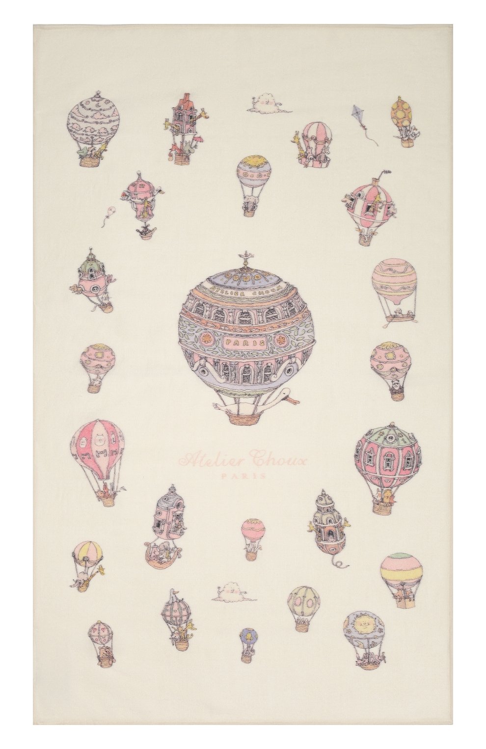 Одеяло из кашемира и шерсти ATELIER CHOUX, арт. CASHMERE BLANKET-H0T AIR BALL00N, фото 2