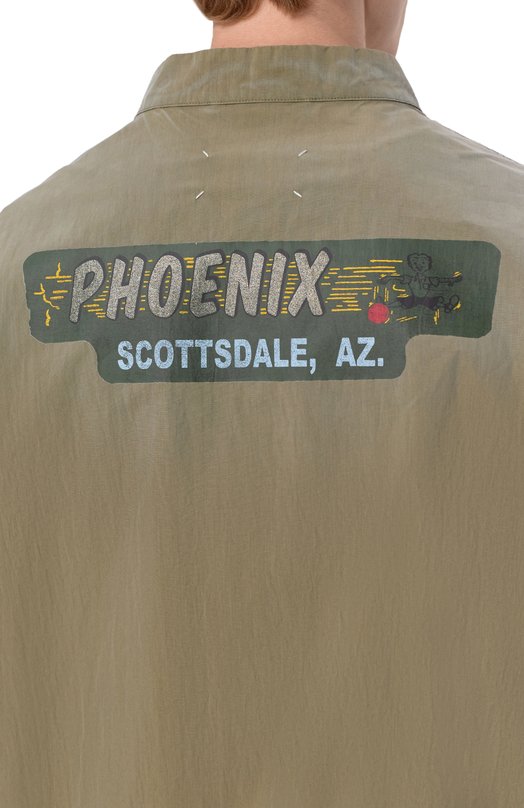 Хлопковая куртка Maison Margiela S50AM0651/M35046 Хаки  S50AM0651/M35046 Фото 5