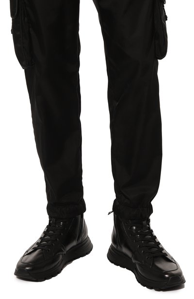 Кожаные кроссовки PRADA, арт. 4T3471-A3B-F0002-A000, фото 3