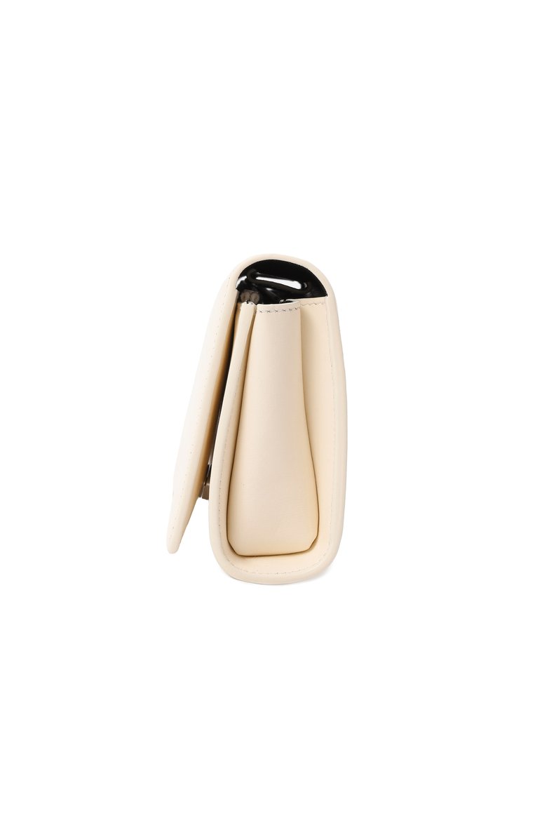 Женская сумка all-day JIL SANDER кремового цвета, арт. J07ZH0012/P5355 | Фото 4 (Размер: mini; Материал: Натуральная кожа; Ремень/цепочка: На ремешке)