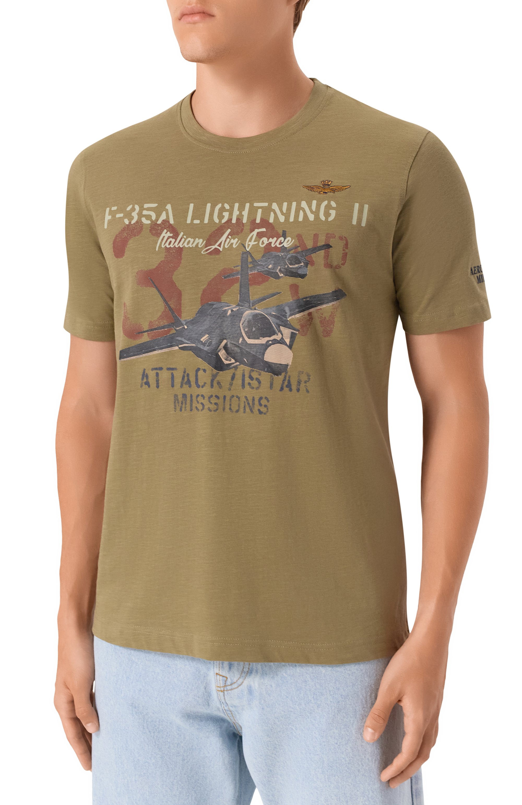 Хлопковая футболка AERONAUTICA MILITARE, арт. TS2472UJ00708, фото 3