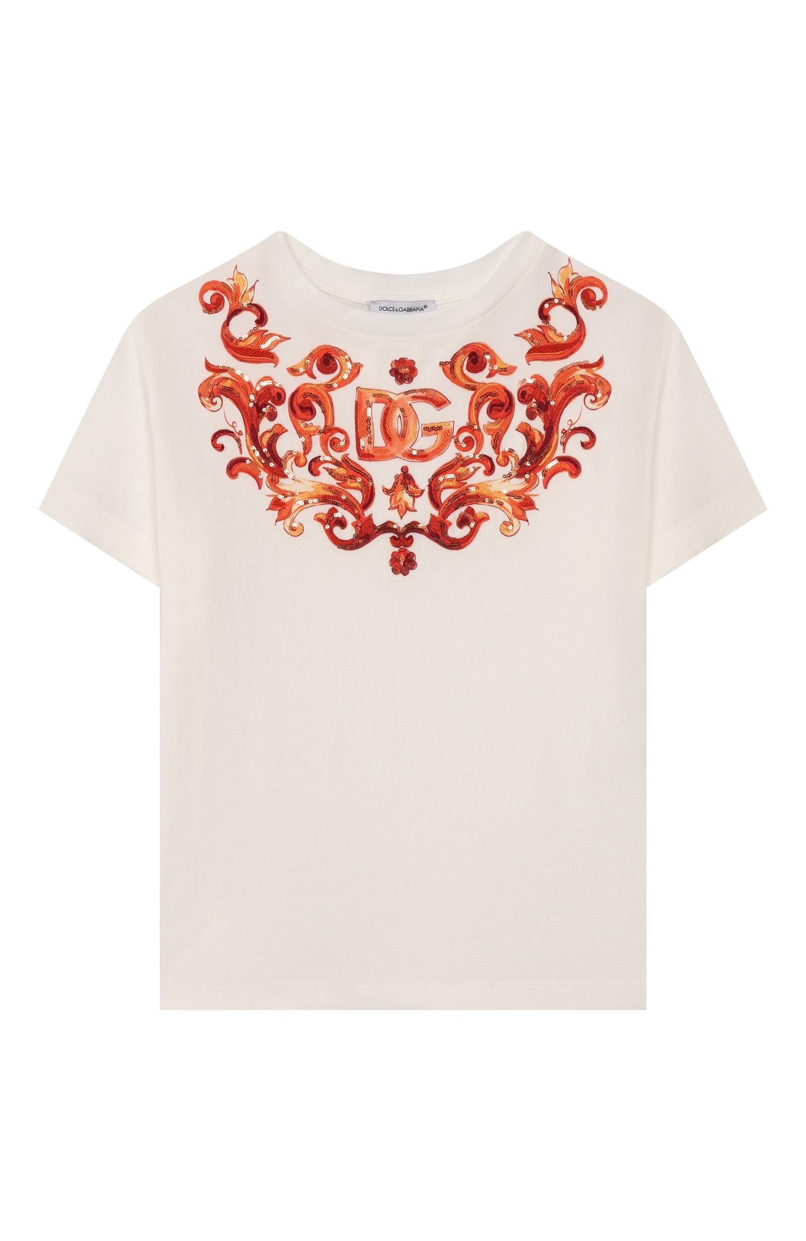 Хлопковая футболка DOLCE & GABBANA, арт. L5JTNK/G7P4U_001, фото 1