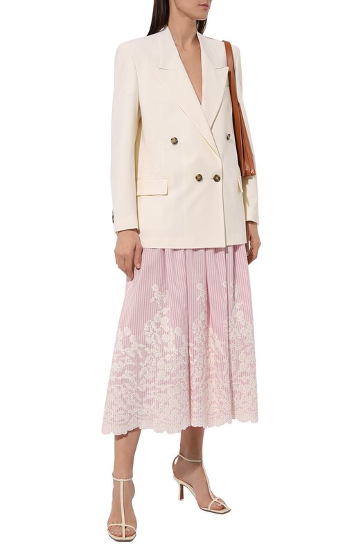 Хлопковая юбка Elie Saab SK004 Розовый  SK004 Фото 2